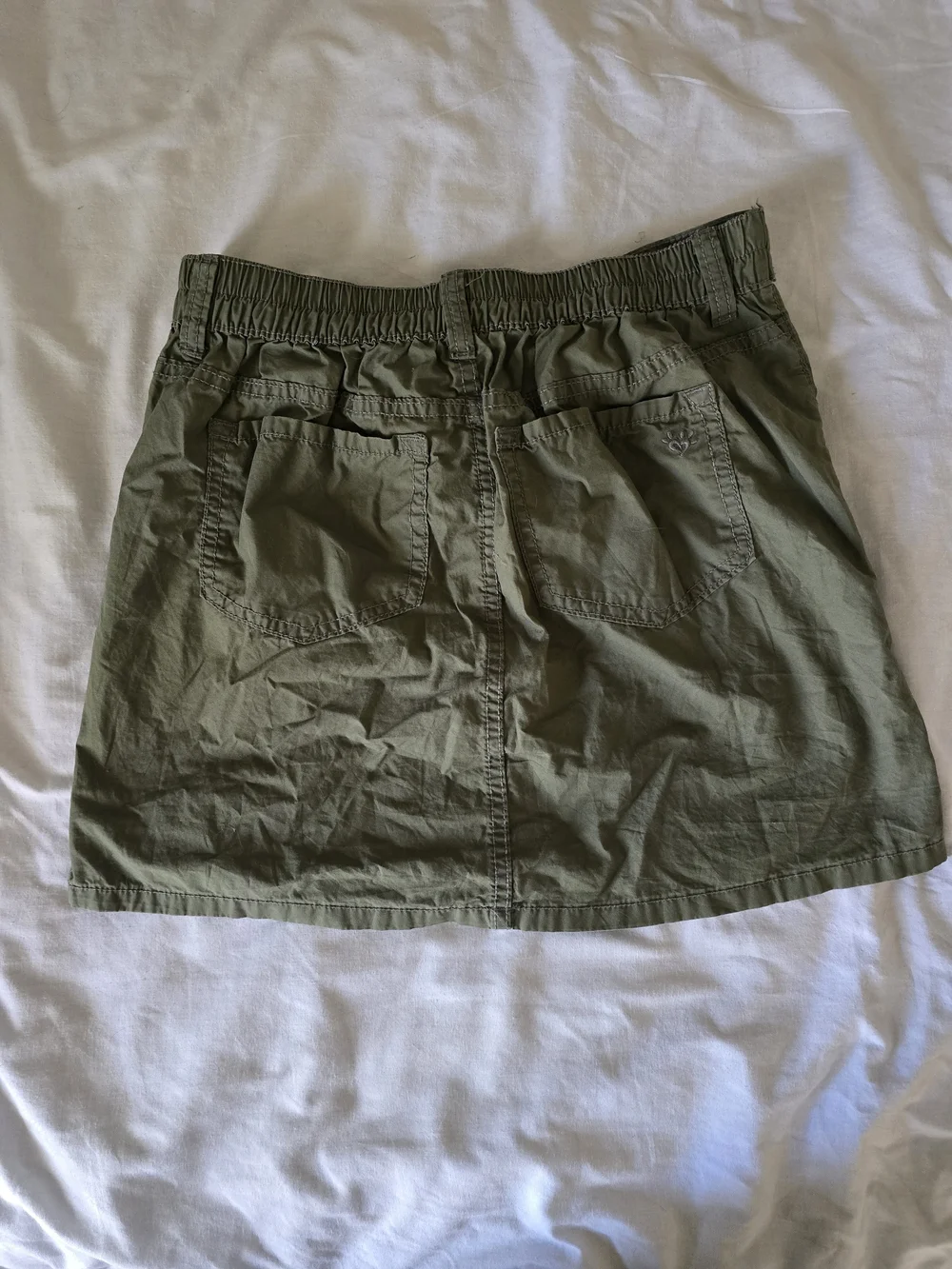 Justice Olive Green Cargo Skirt with Belt Detail